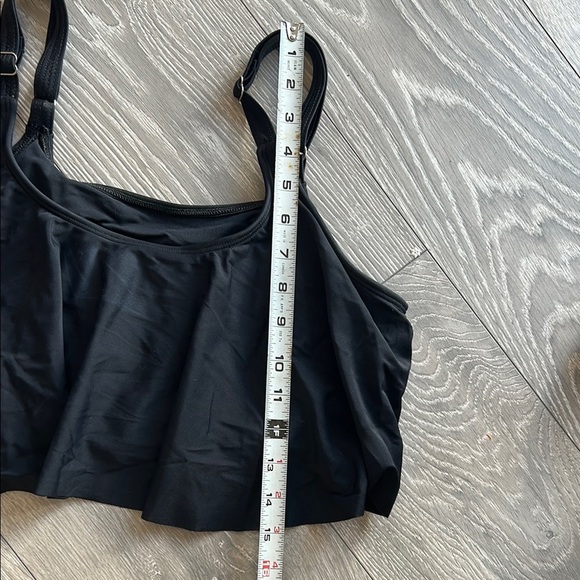 Black Flutter Bathing Suit Top - Picture 3 of 5